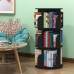 360° Rotating Stackable Shelves Bookshelf Organizer - Black